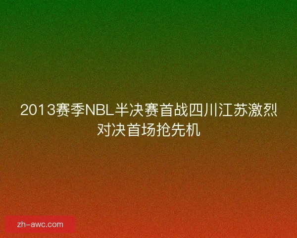 2013赛季NBL半决赛首战四川江苏激烈对决首场抢先机