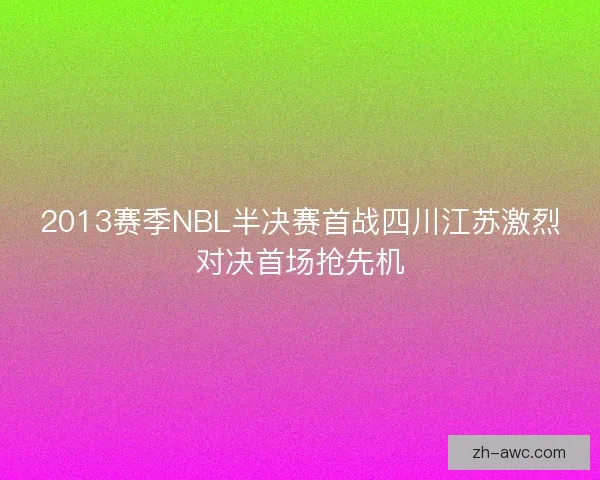 2013赛季NBL半决赛首战四川江苏激烈对决首场抢先机 2013赛季NBL半决赛首战四川江苏激烈对决首场抢先机
